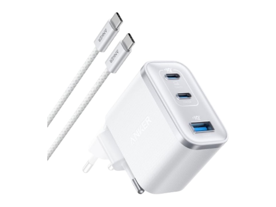 Anker - Nano Charger (70W, 3 Ports) White Wall Chargers