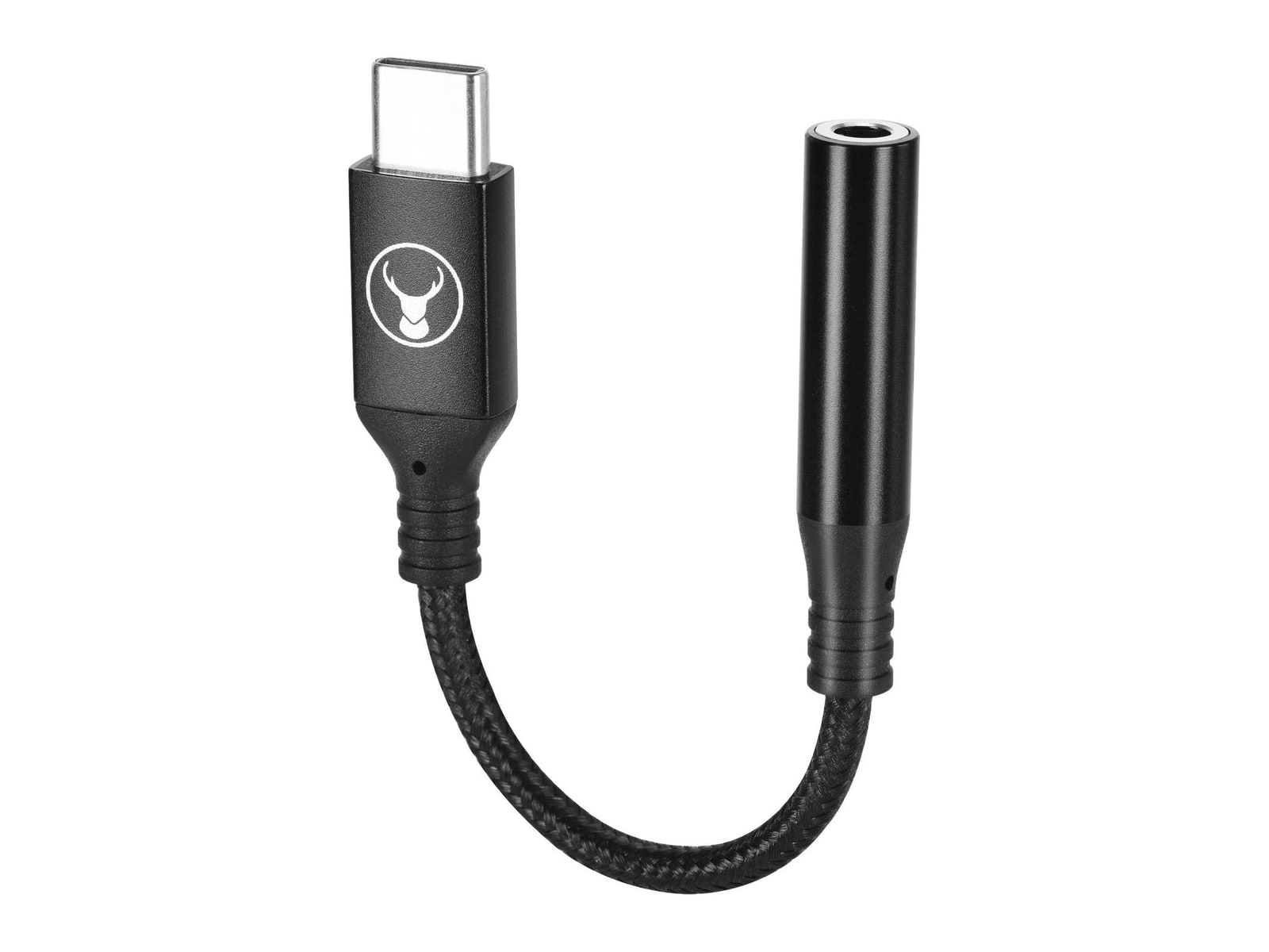 Bonelk - Long-Life USB-C to 3.5mm AUX Audio Black USB Adapters