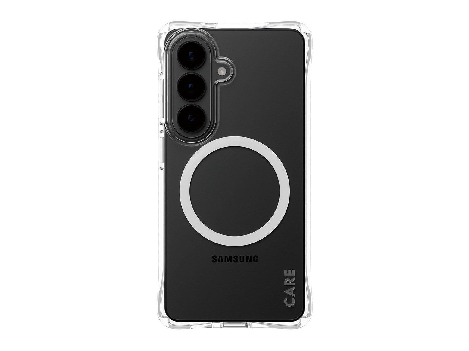 PanzerGlass - CARE Samba Case Transparent w. White Qi Samsung Galaxy S26