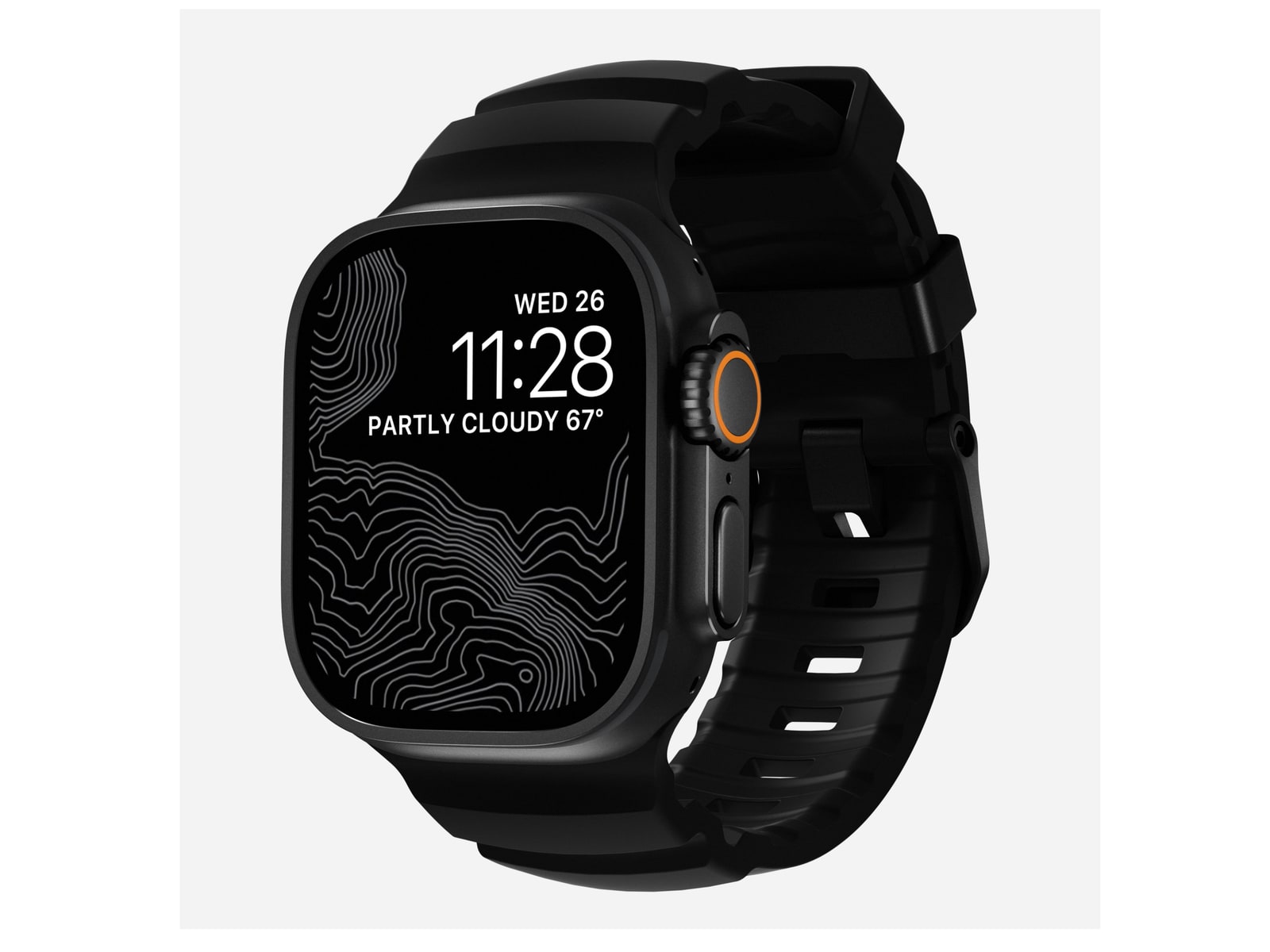 Nomad - Rocky Point Band - 46mm/49mm - Carbon Black - Black Hardware