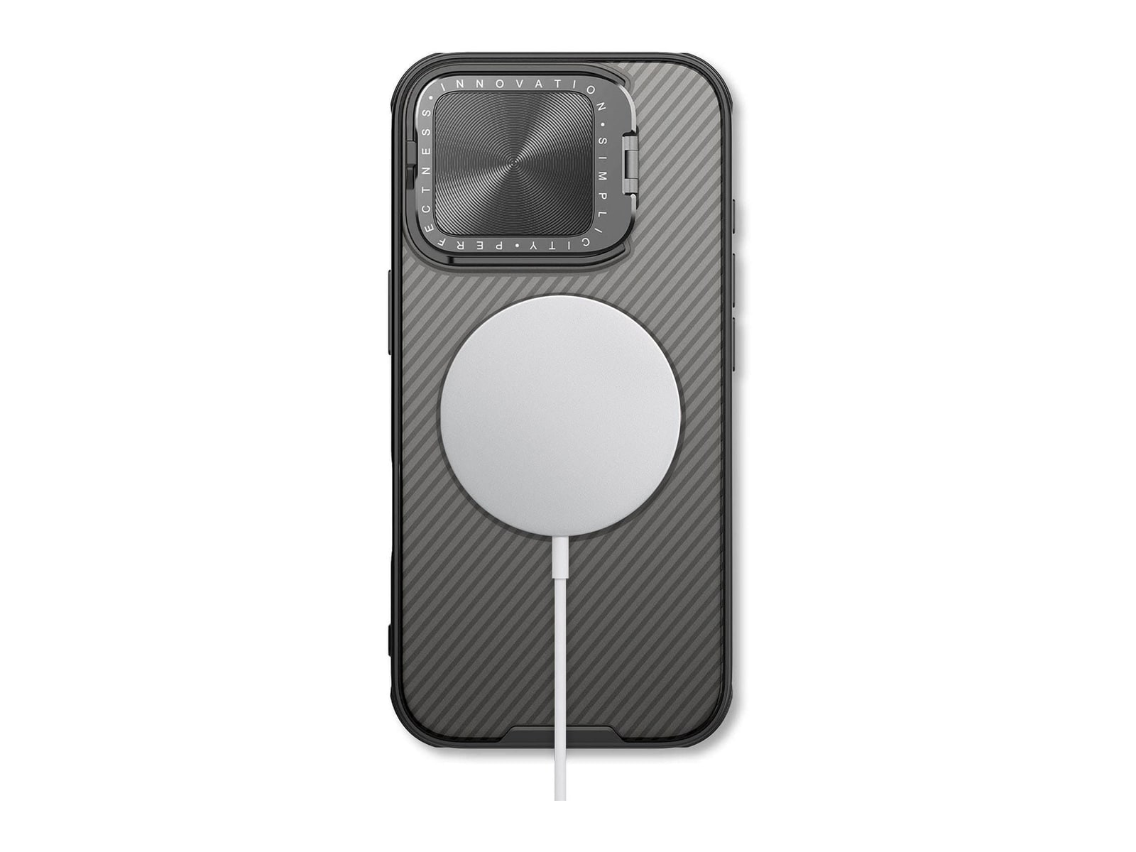 Nillkin - MagSafe Compatible CamShield CamProp Case - iPhone 16 Pro Max - Transparent Black