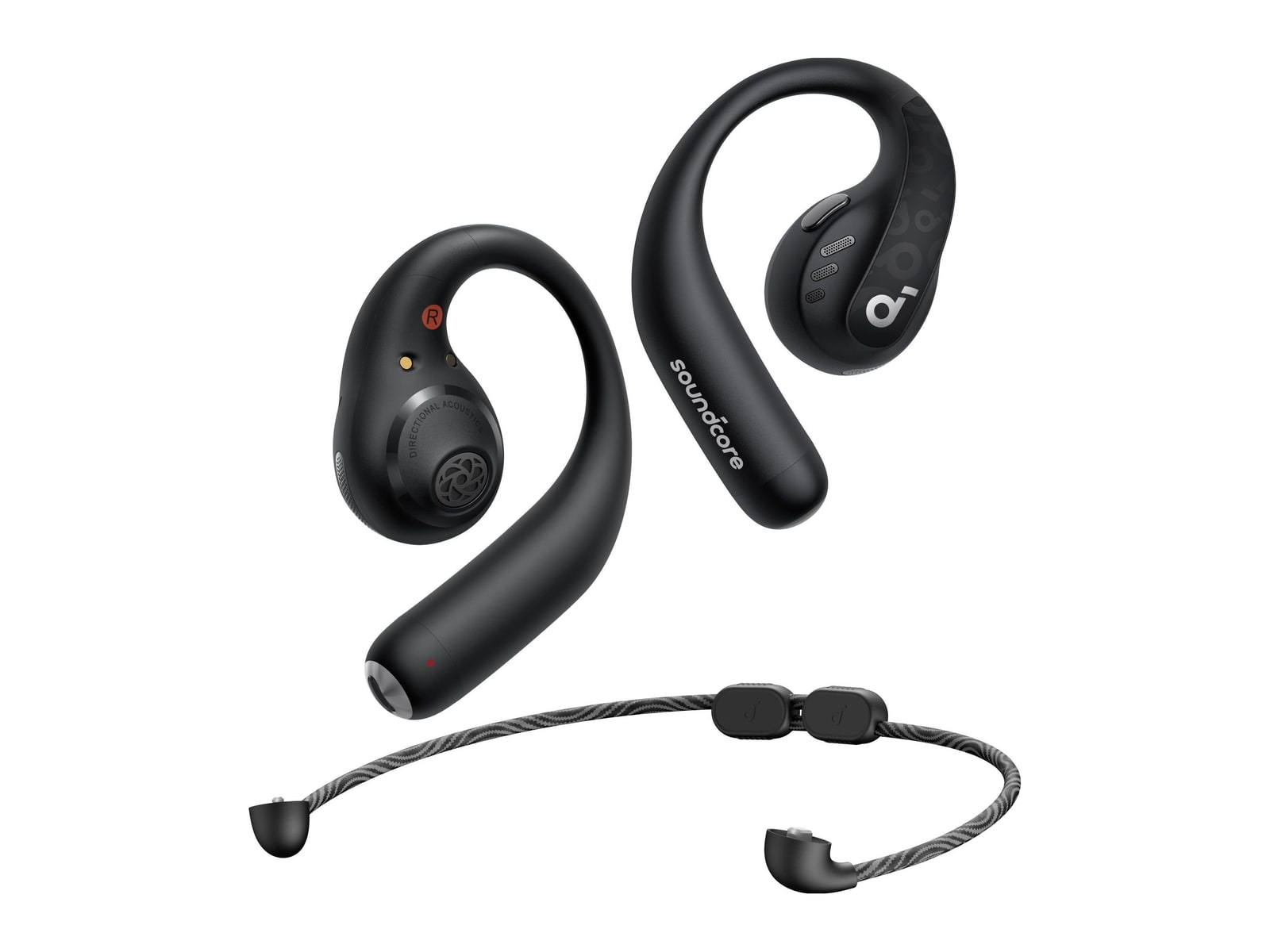 Soundcore - AeroFit Pro Bluetooth True Wireless Earbuds - Black