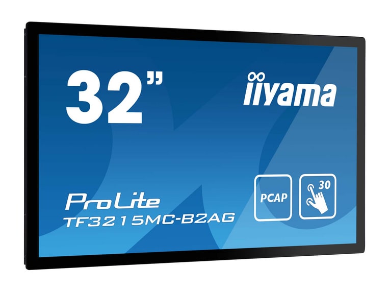 iiyama - 31.5" ProLite TF3215MC-B2AG Full HD 60Hz Touch Screen Monitors - Black