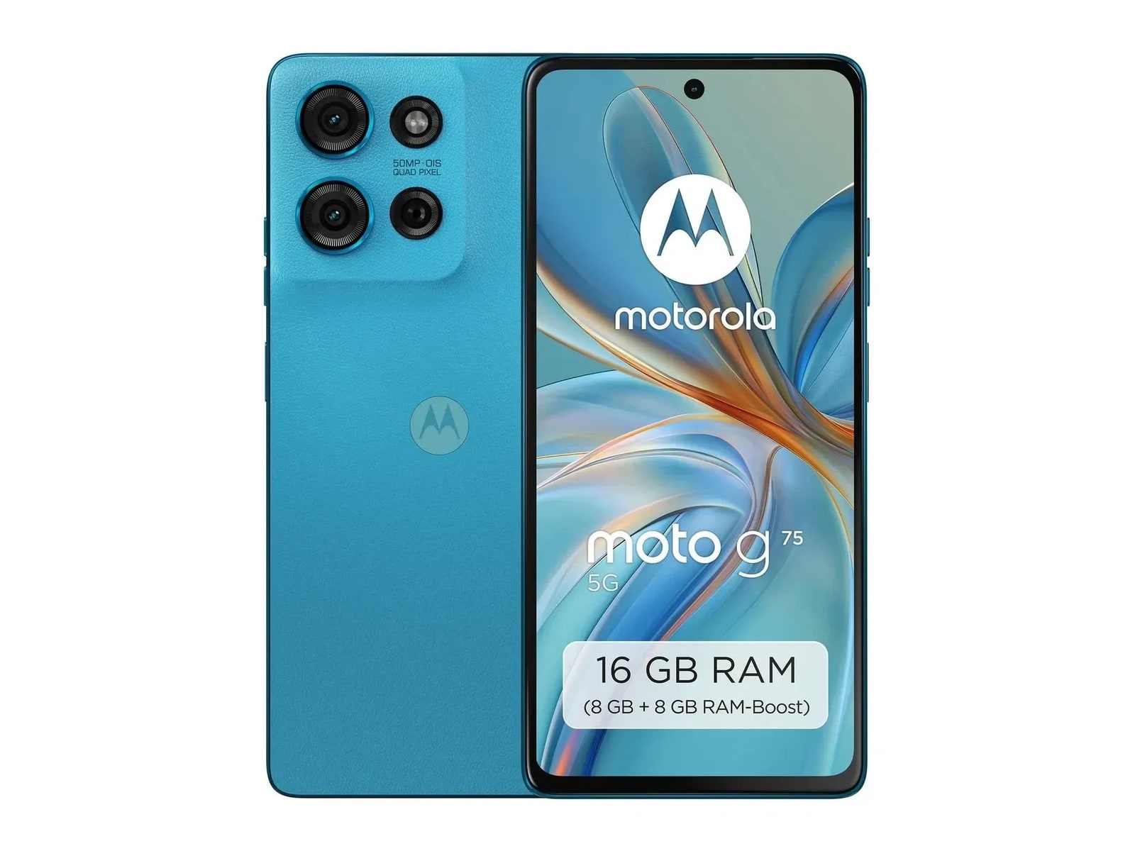 Motorola - Moto G75 5G 256GB - Aqua Blue