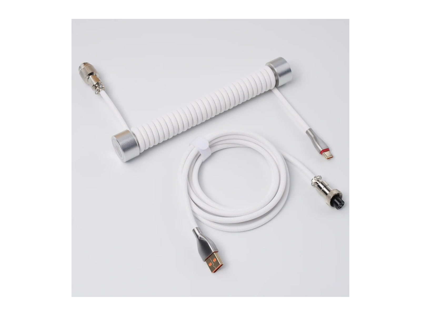 GravaStar - Coiled Aviator USB Cable White USB-C Cables