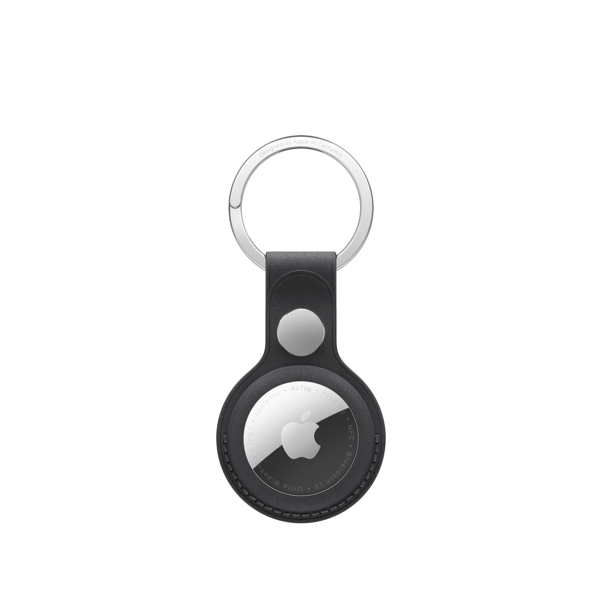Apple - AirTag FineWoven Key Ring (MA7G4ZM/A) - Black