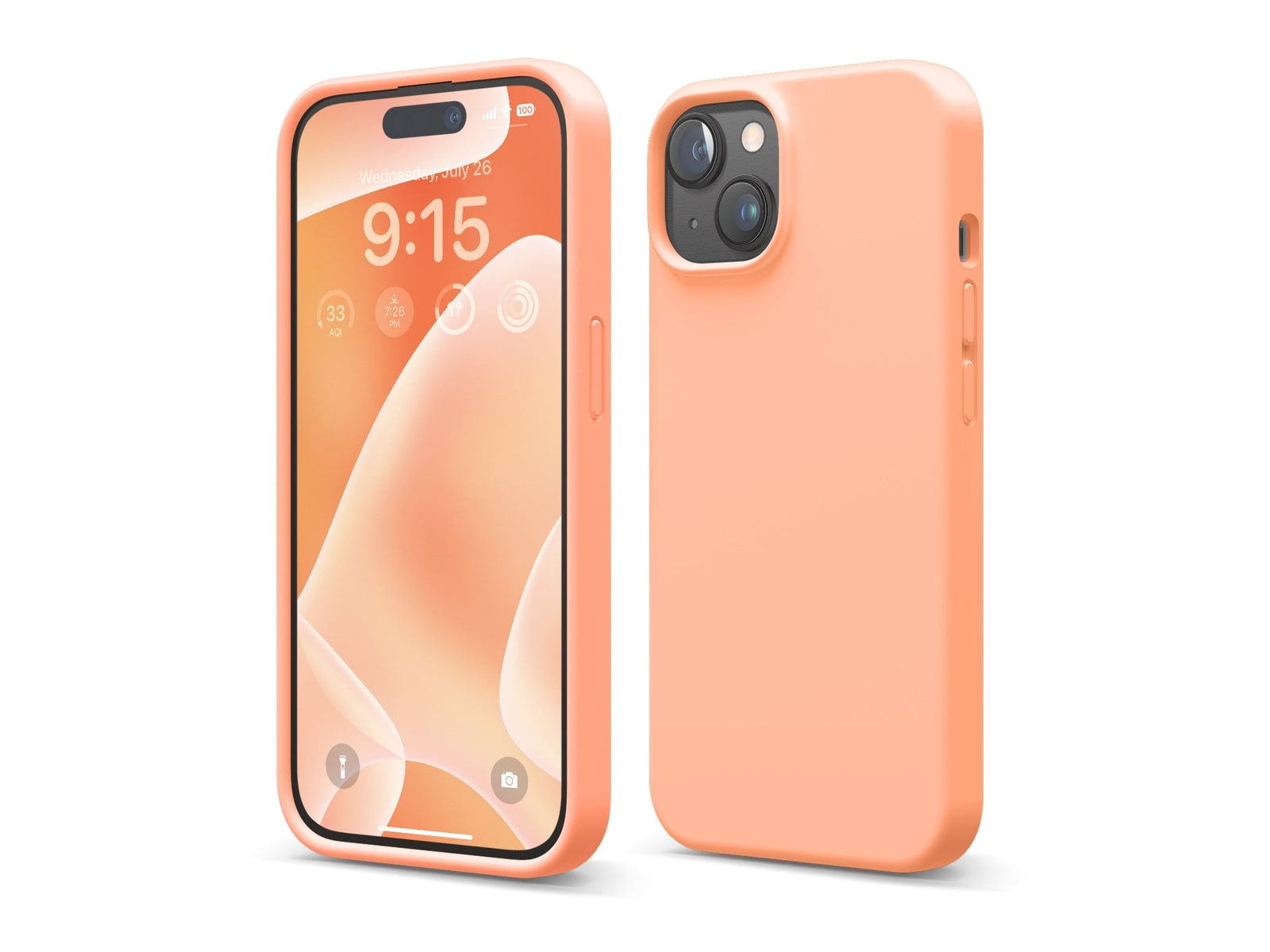elago - Premium Silicone Case - iPhone 15 - Orange