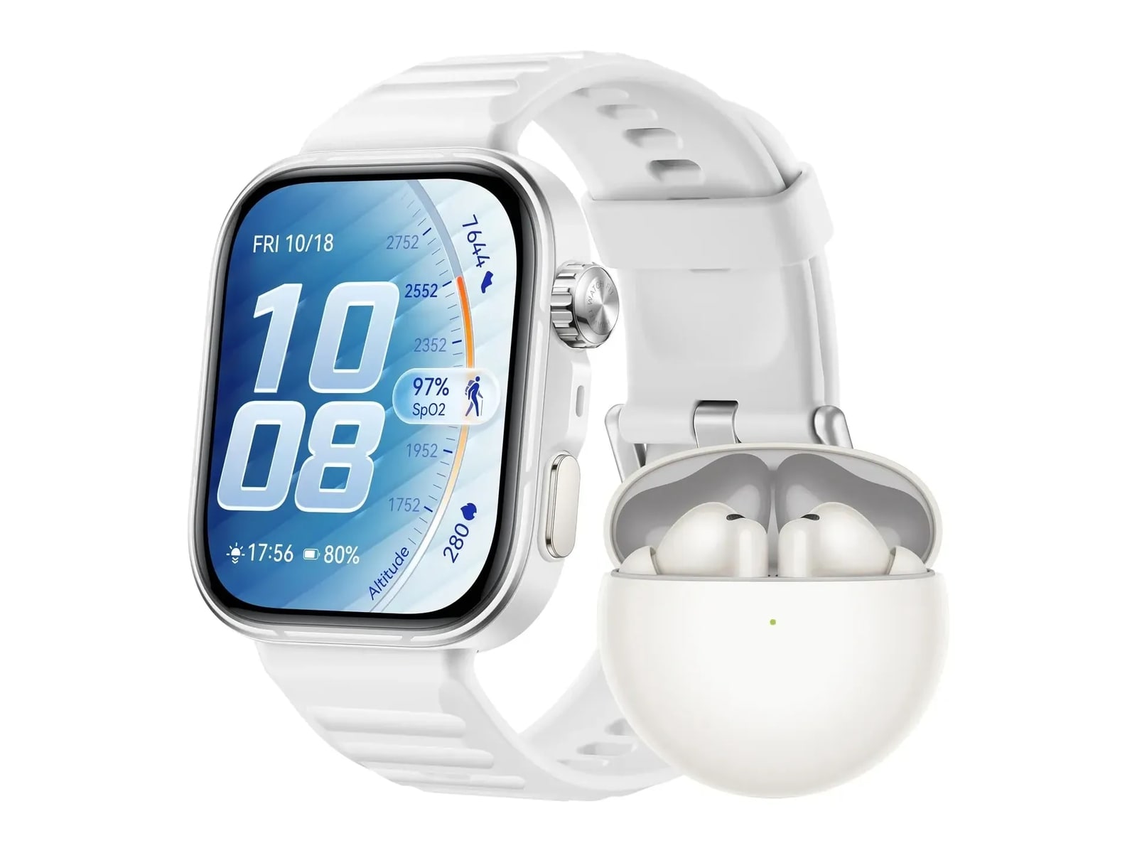 Huawei - Watch Fit 5 Pro + FreeBuds 7i Bundle Fitness Bands - White (EU)