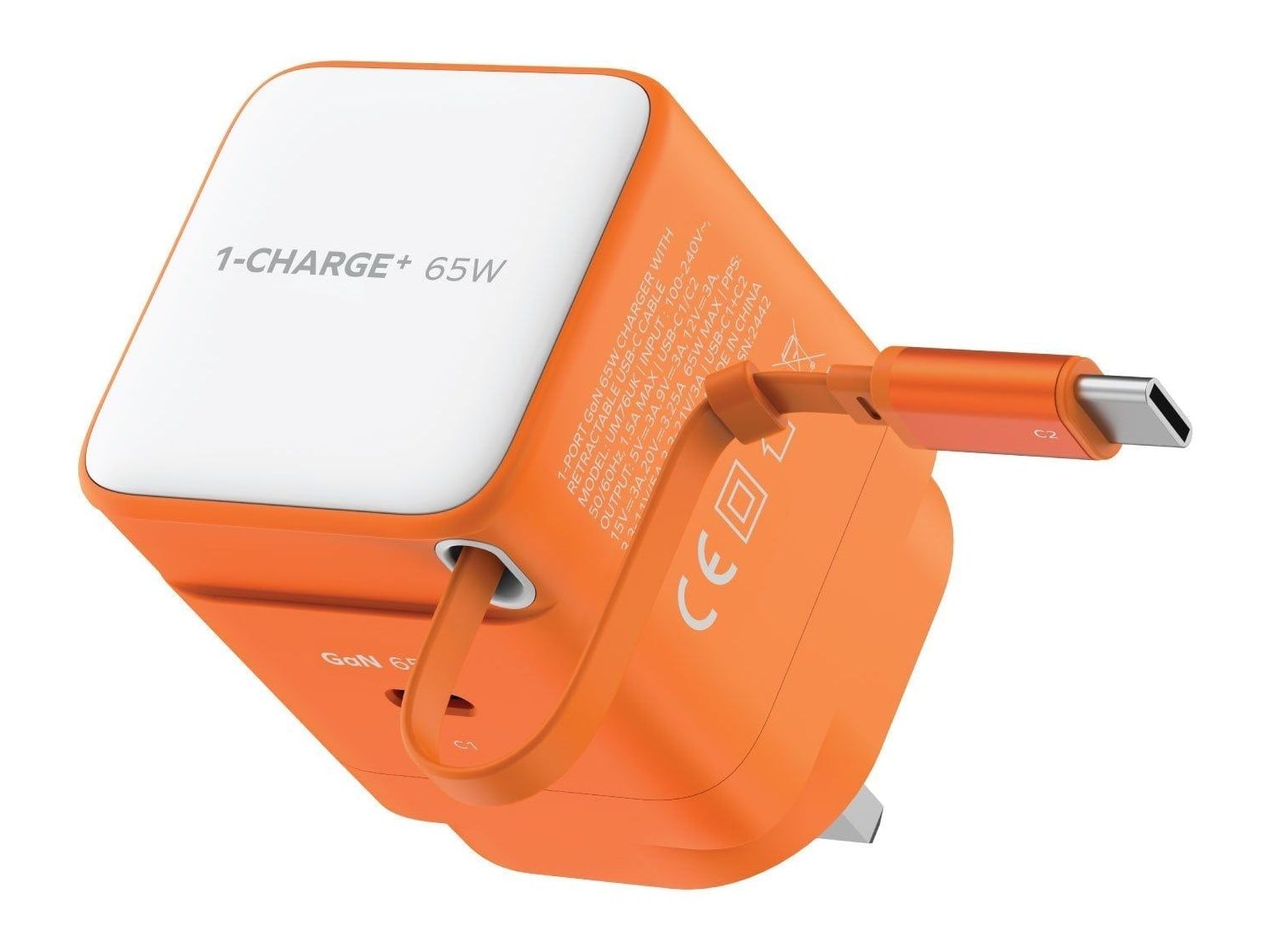 MOMAX - 1-Charge+ 1-Port GaN Charger Orange Wall Chargers