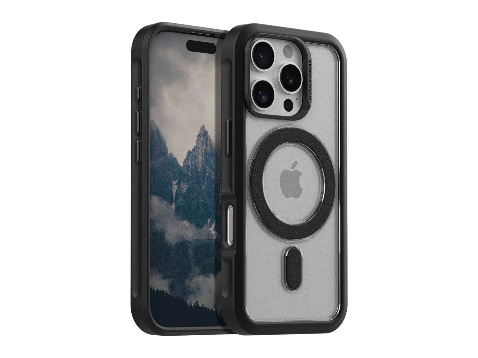 Rokform - iPhone 16 Pro Slim Magnetic Case - Clear/Black