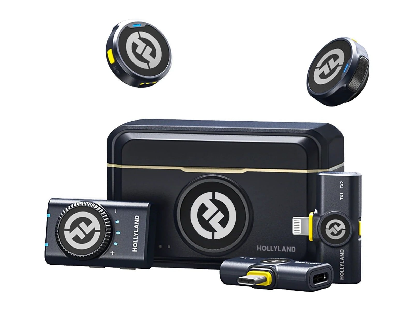 Hollyland - LARK M2 Combo Wireless Microphones - Charcoal