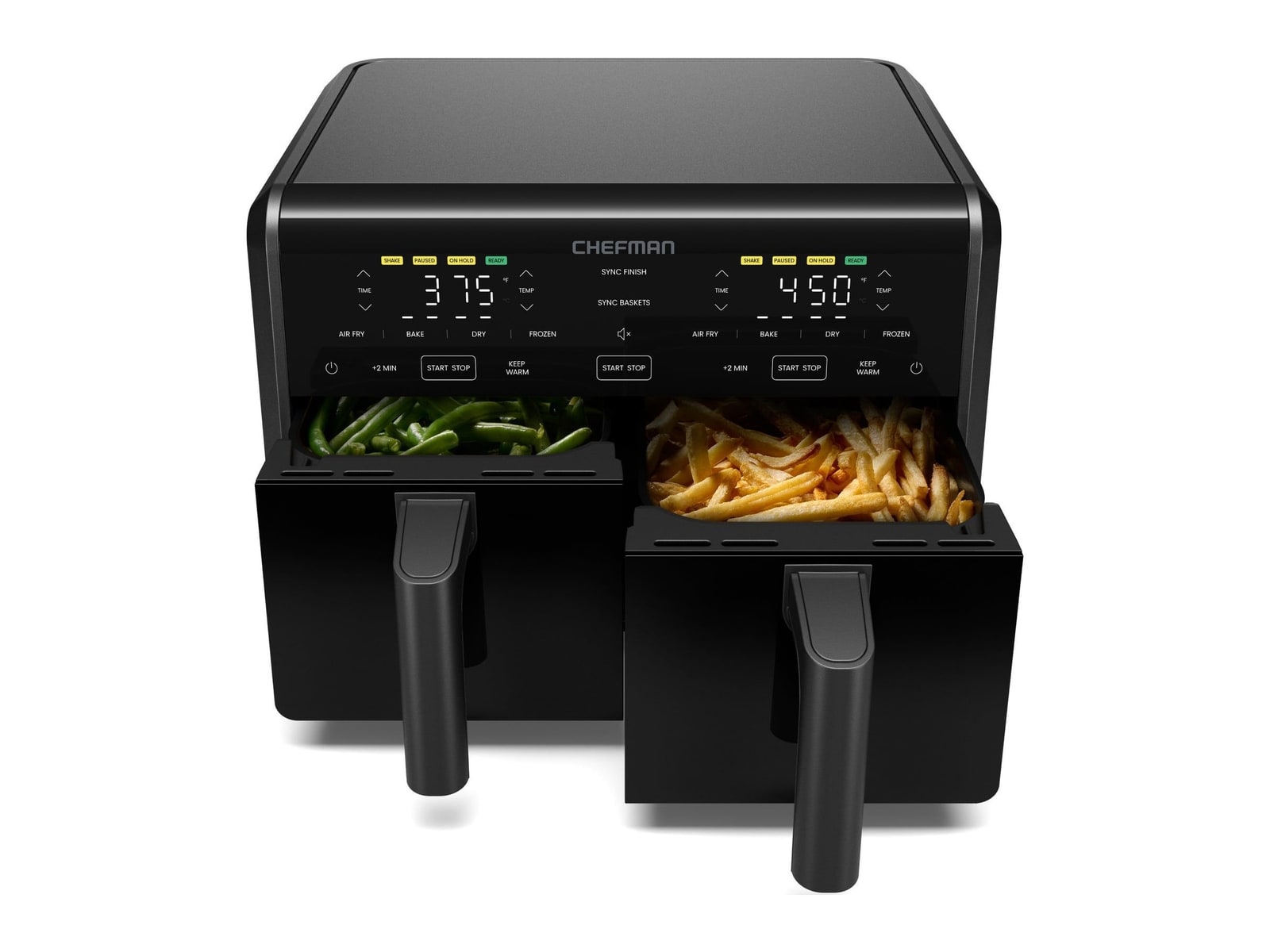 Chefman - 9-Quart TurboFry Dual Basket Air Fryer Air Fryers