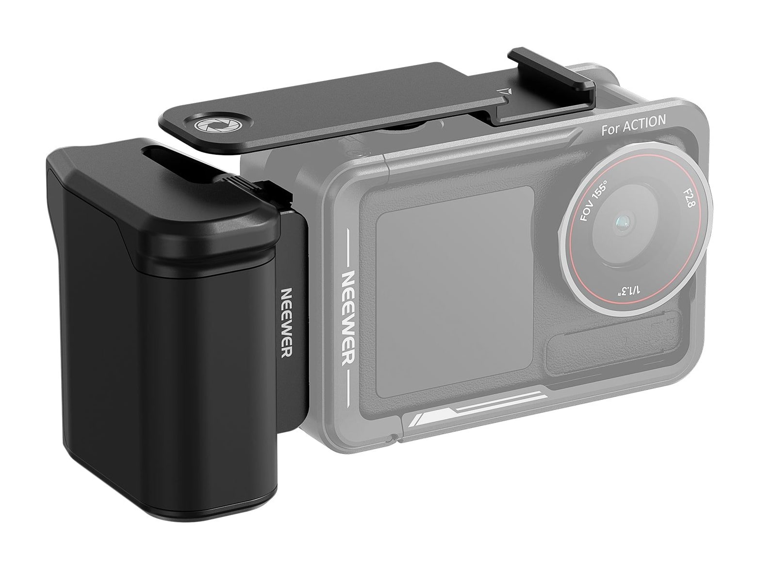 Neewer - AC034 Side Handle for AC014 DJI Osmo Action 5 Pro/4/3 Cage Camera Accessories - Black