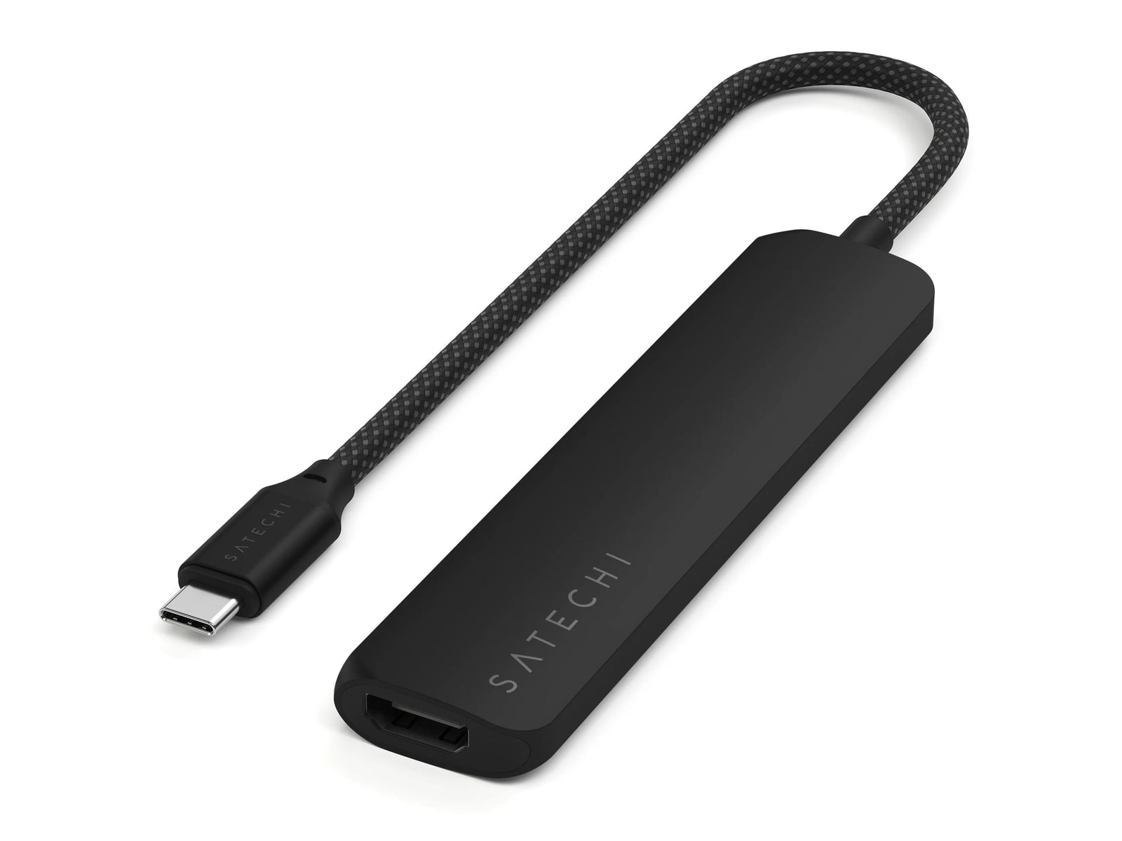 Satechi - 6-in-1 USB-C Slim Multiport Adapter USB-C USB Hubs - Black