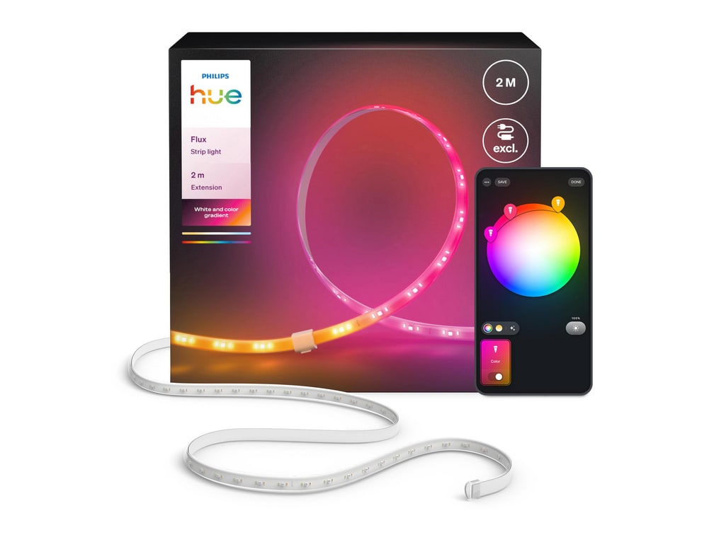 Philips - Hue Flux Gradient Lightstrip 2m Extension Smart Lighting (EU)