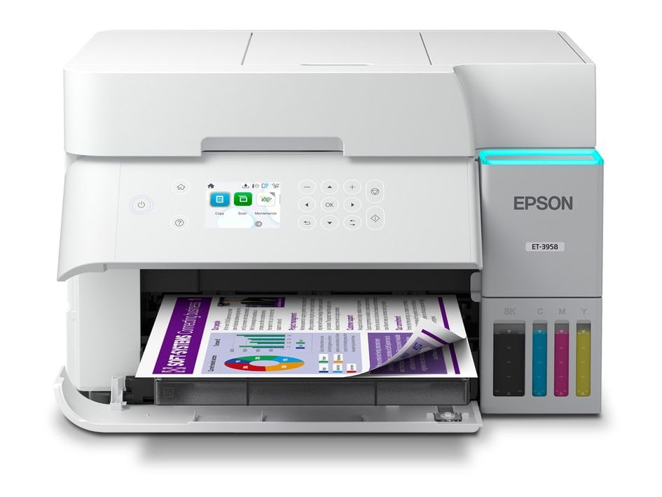 Epson - EcoTank ET-3958 Wi-Fi Printers - White