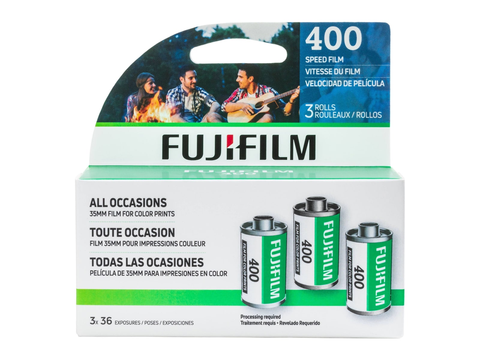Fujifilm - 135 Fujicolor 400 Color Negative 35mm 3-Pack Film & Consumables