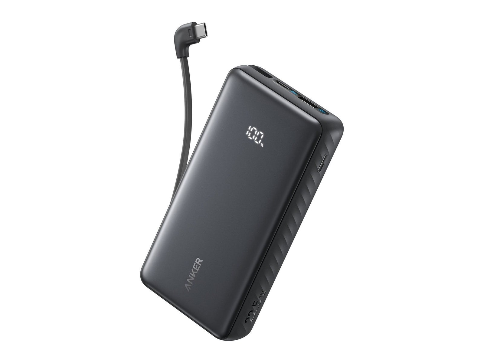 Anker - Zolo Power Bank (10,000mAh, 22.5W, Built-In USB-C Cable) Power Banks