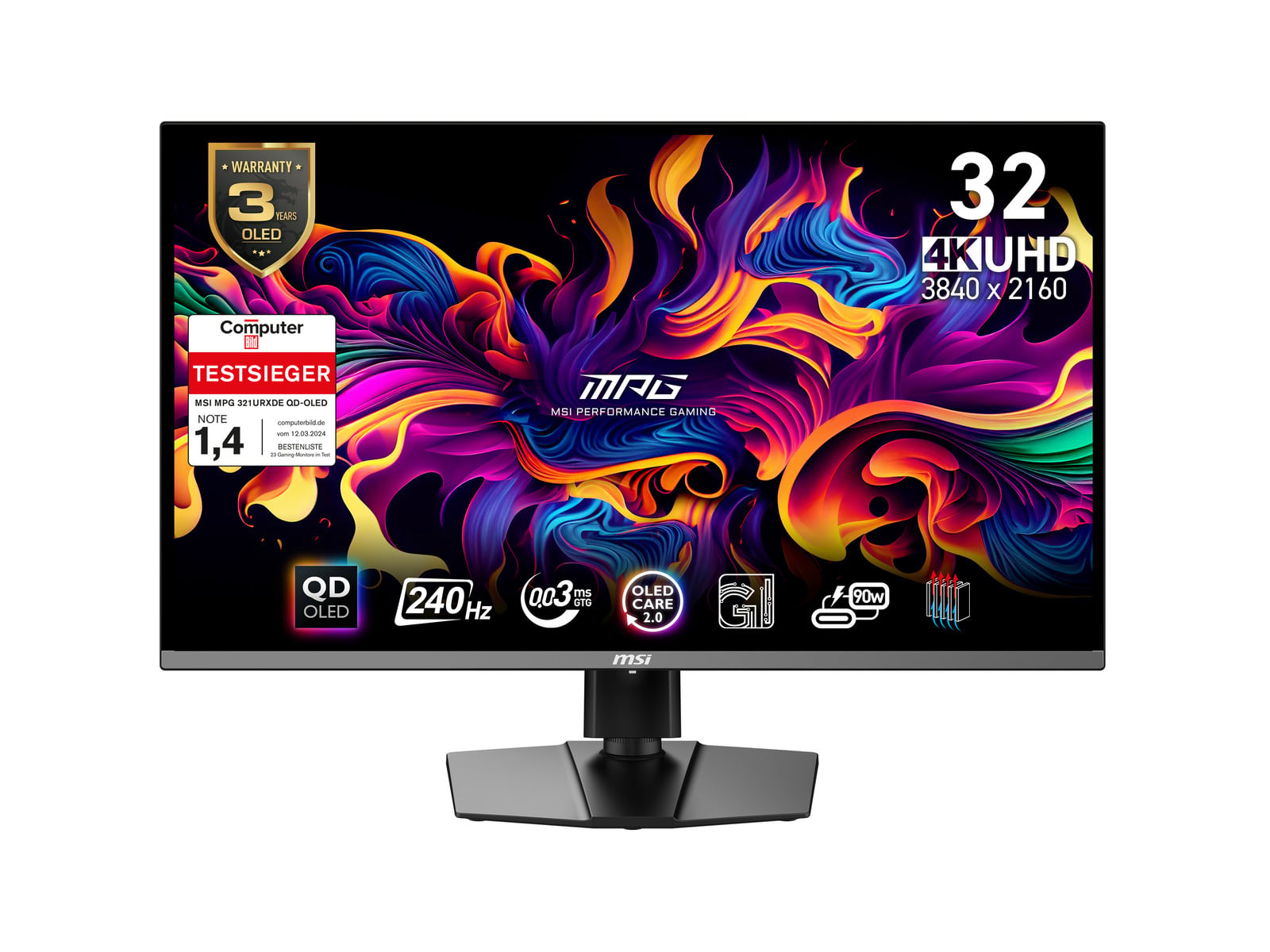MSI - 31.5" MPG 321URXDE QD-OLED 4K UHD 240Hz OLED Monitors
