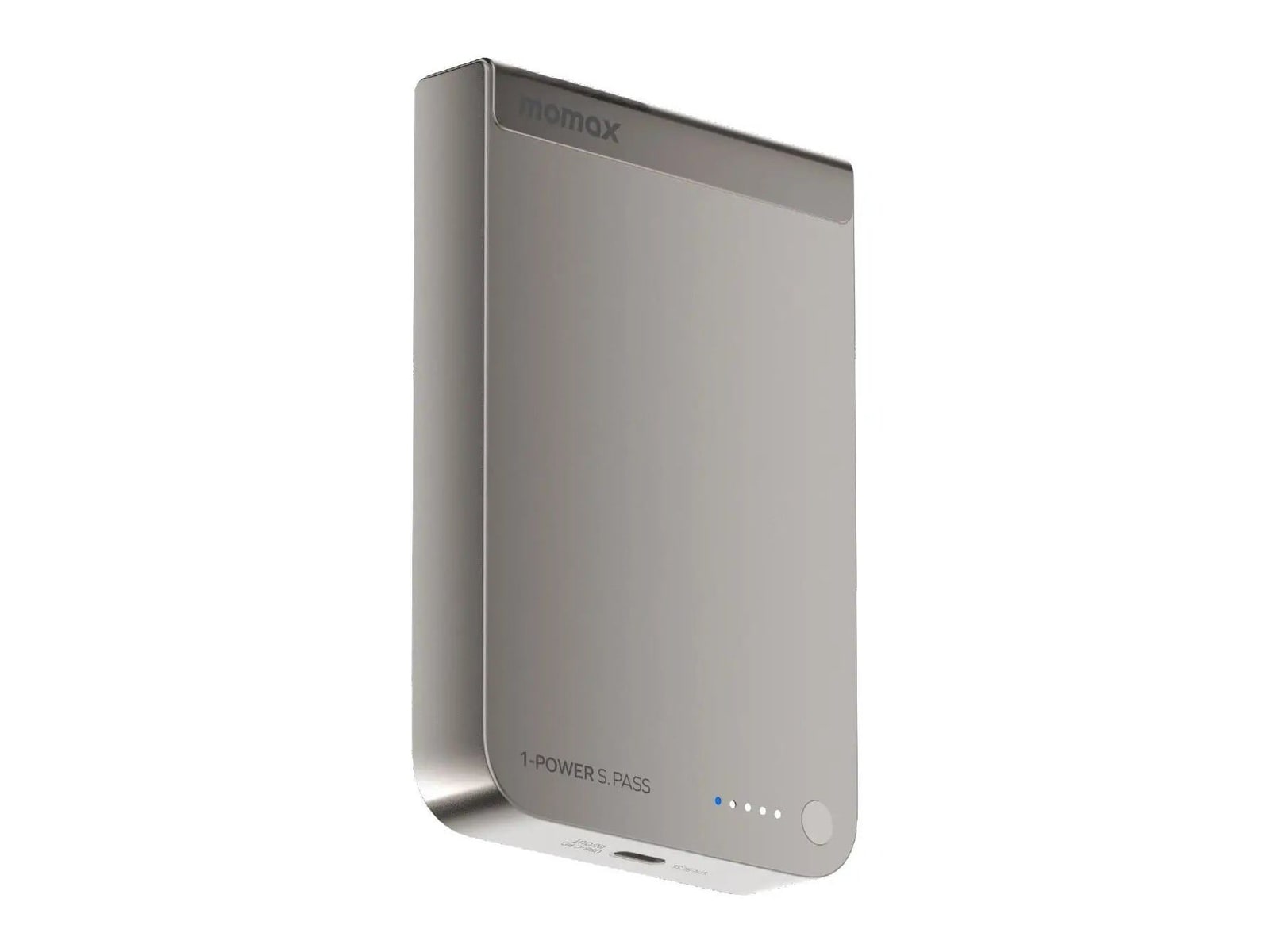 MOMAX - 1-Power S.Pass 10000mAh Qi2 Magnetic Wireless Battery Pack Titanium Power Banks