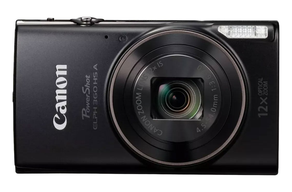 Canon - PowerShot ELPH 360 HS 20.2 MP Compact & Point-and-Shoot - Black