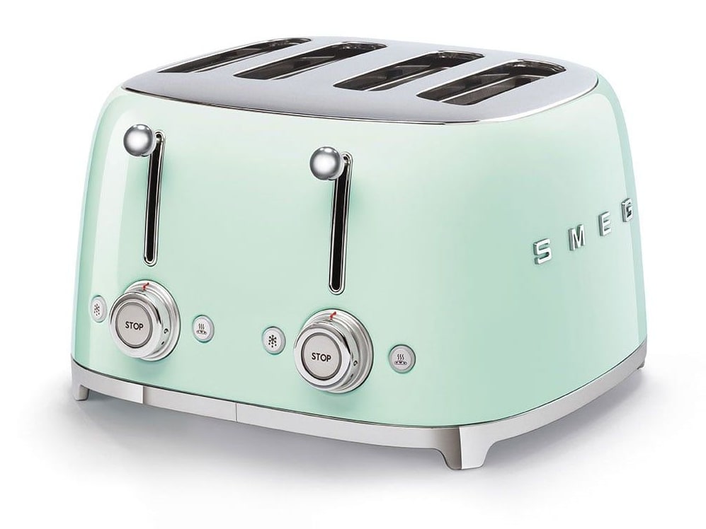 Smeg - 50's Retro Style 4-Slot Toaster In Pastel Green Toasters & Ovens