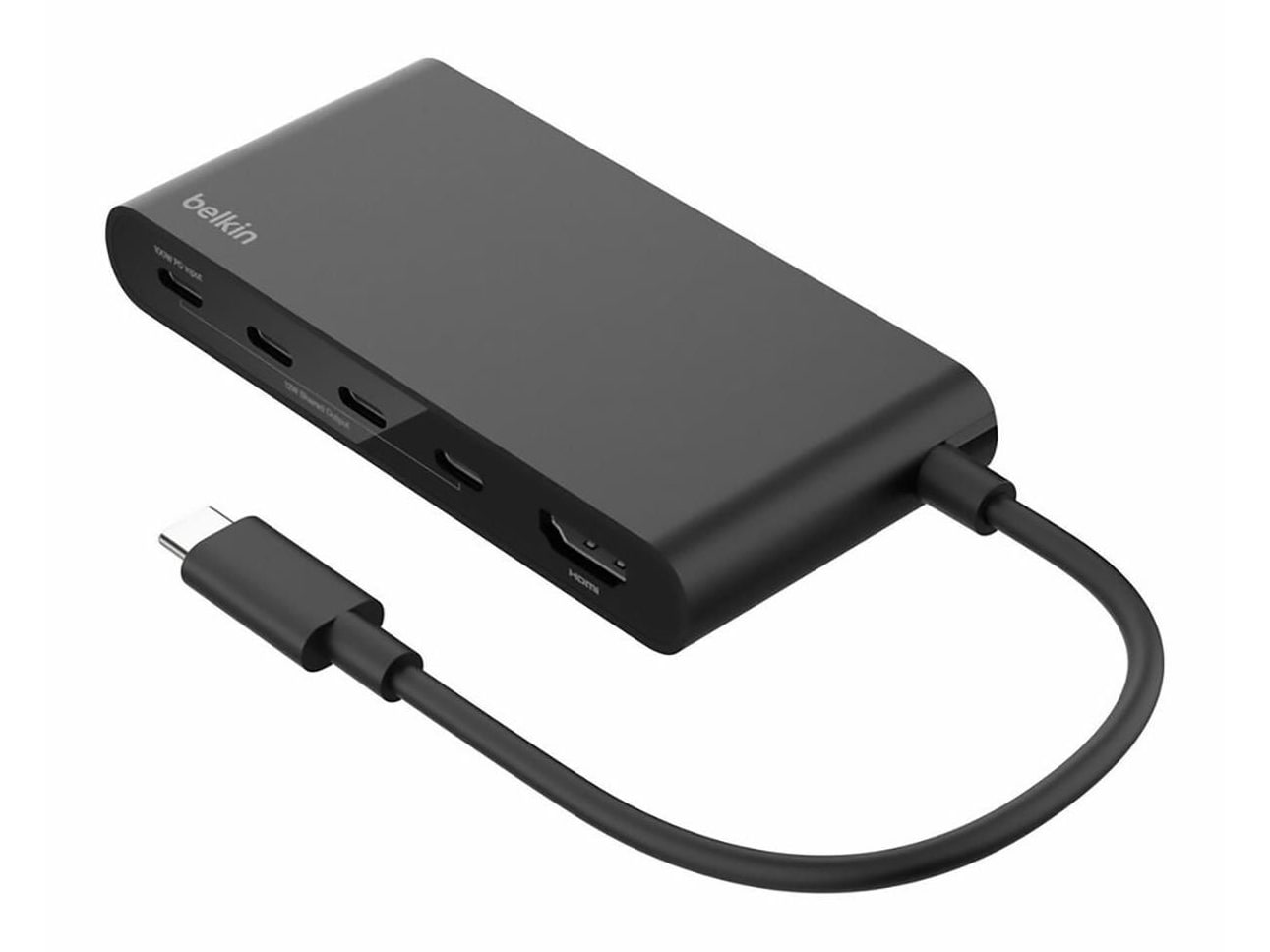 Belkin - 5-Port USB-C Hub USB-C Docking Stations - Black