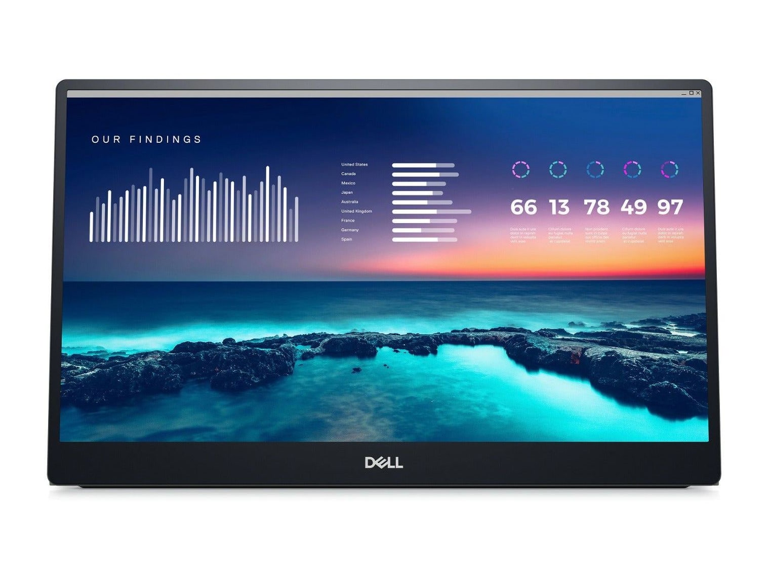 Dell - 14" C1422H Full HD 60Hz Portable Monitors - Silver
