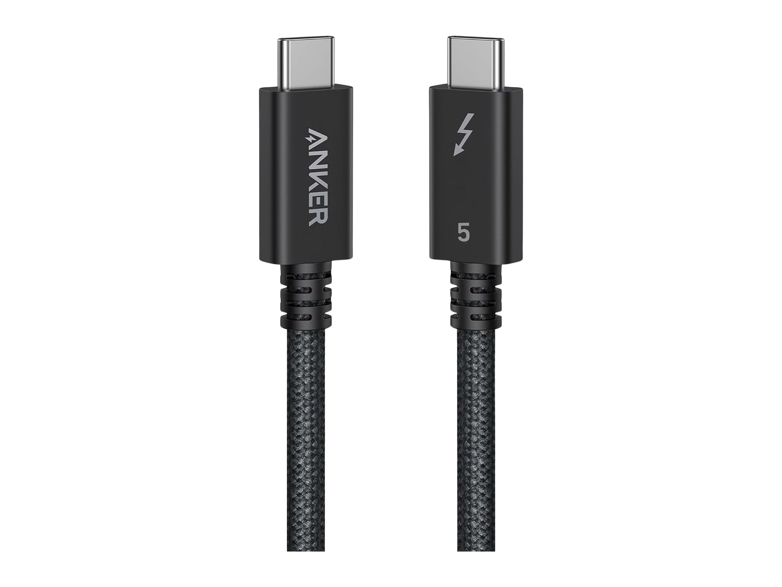 Anker - Prime Thunderbolt 5 Cable 1.7 ft Black Thunderbolt Cables