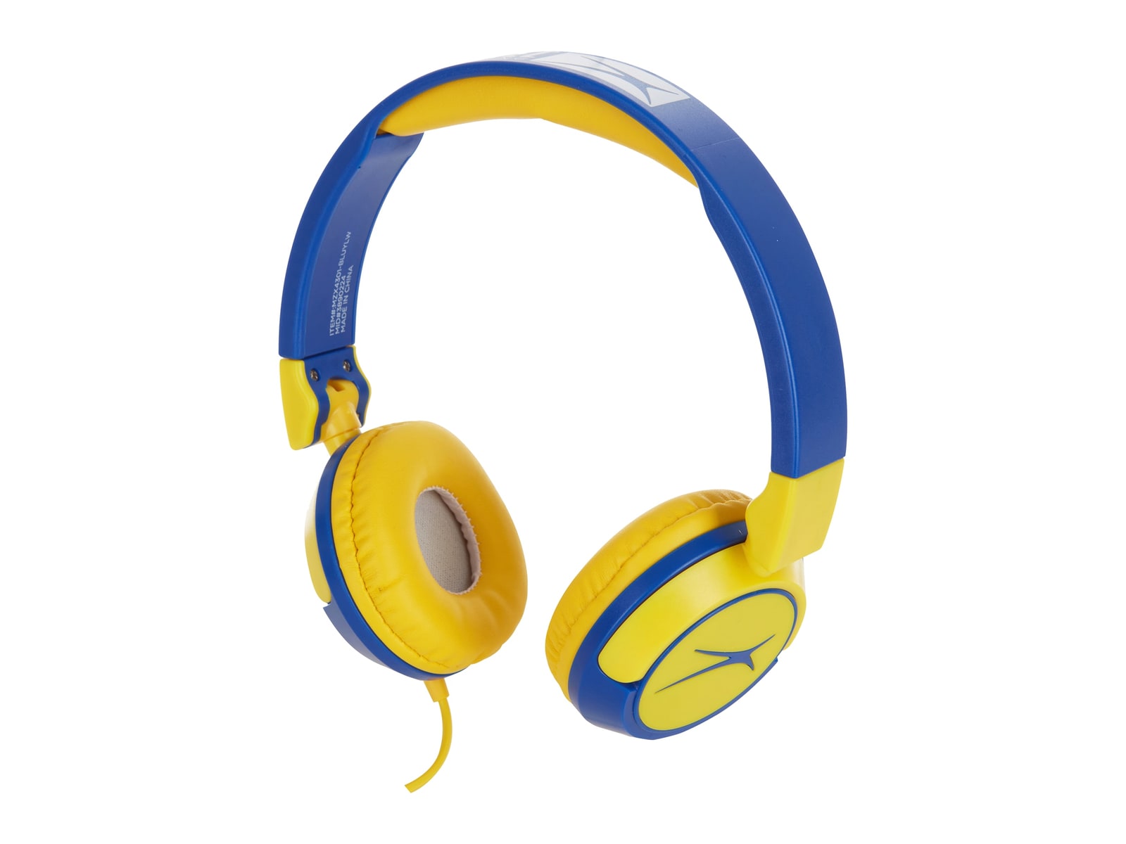 Altec Lansing - Kids 3-5 Two-Toned 3.5mm On-Ear Headphones - Blue/Yellow