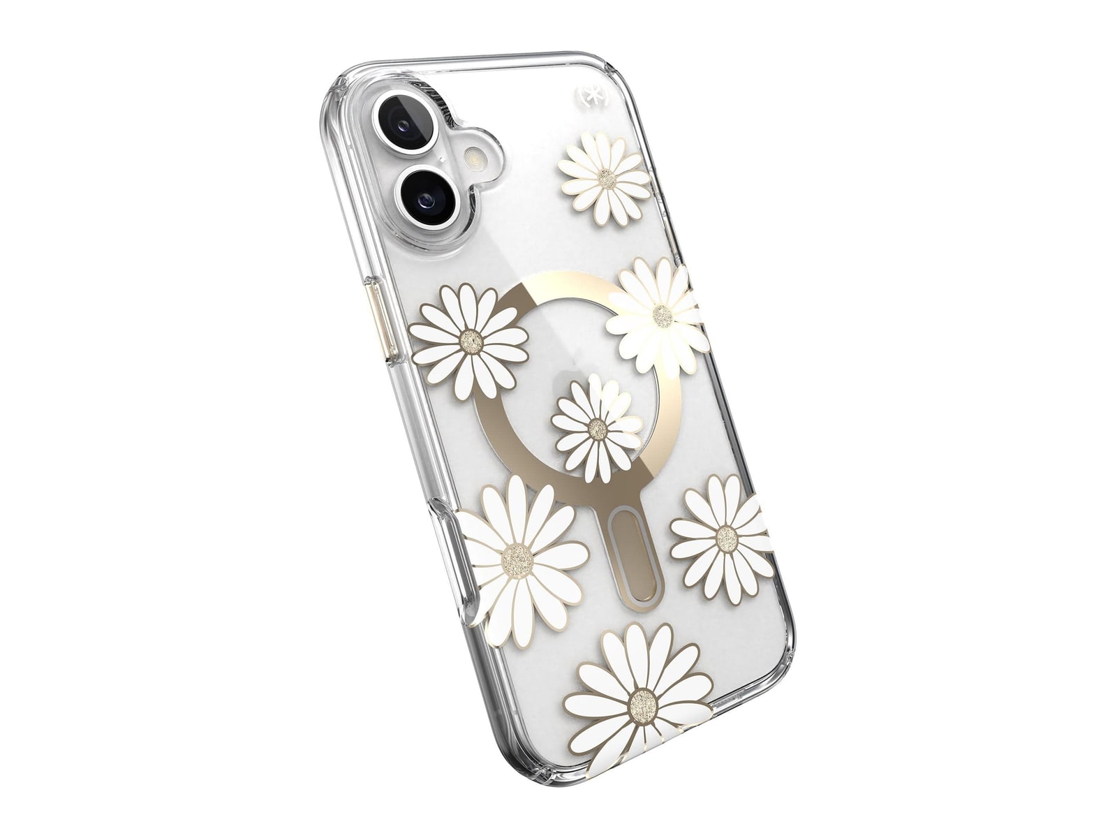 Speck - Presidio Lux MagSafe with ClickLock - iPhone 16 Plus - Sunshine Daisies/Clear