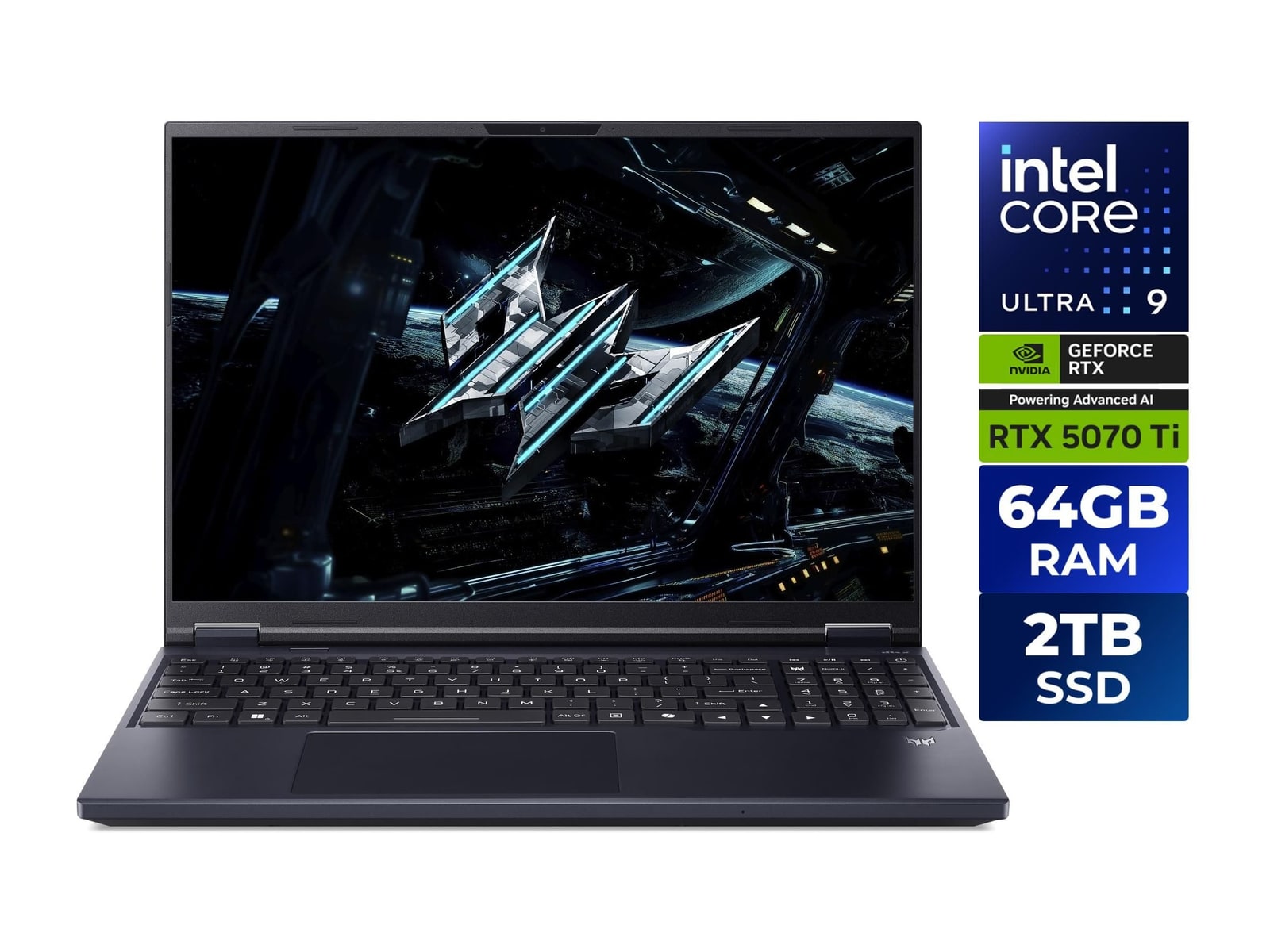 Acer - Predator Helios Neo 16 AI PHN16-73-95NT 16" - Intel Core Ultra 9 275HX chip - 64GB Memory - 2TB SSD - Abyssal Black