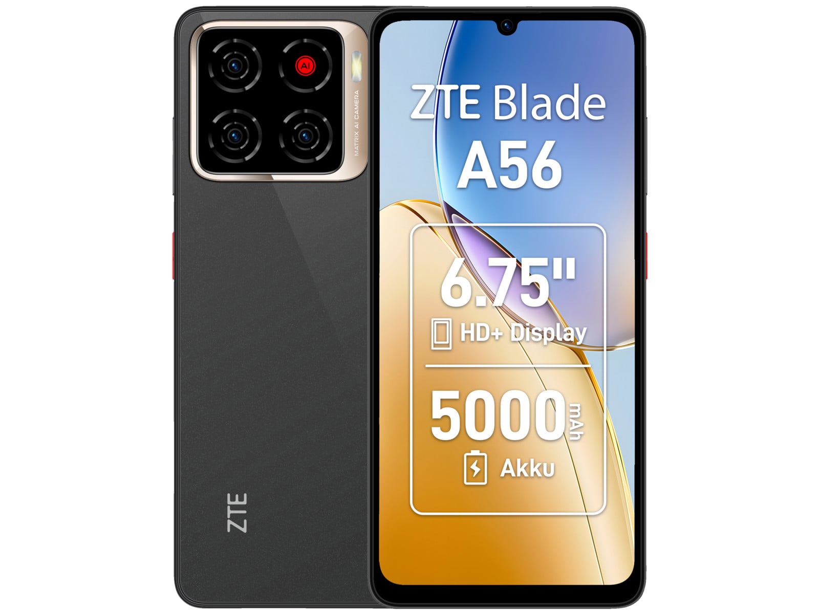 ZTE - Blade A56 4G LTE 64GB - Celestial Black