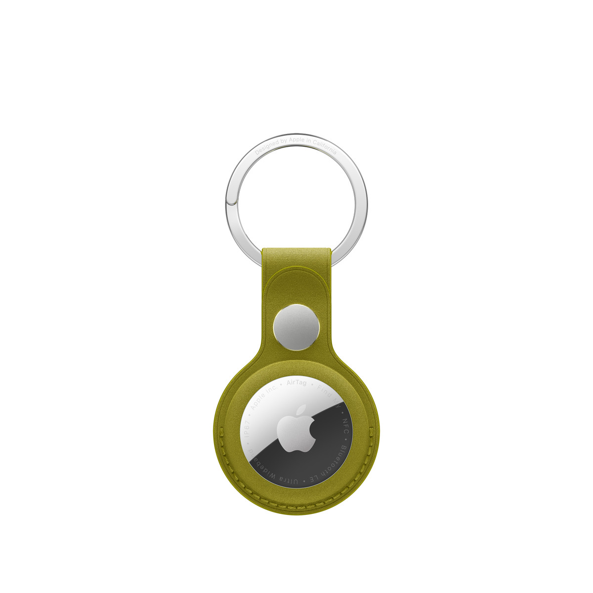 Apple - AirTag FineWoven Key Ring - Chartreuse