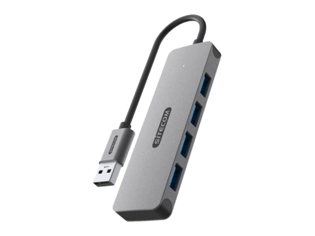 Sitecom - CN-5005 USB-A to 4x USB-A Hub USB Hubs - Gray