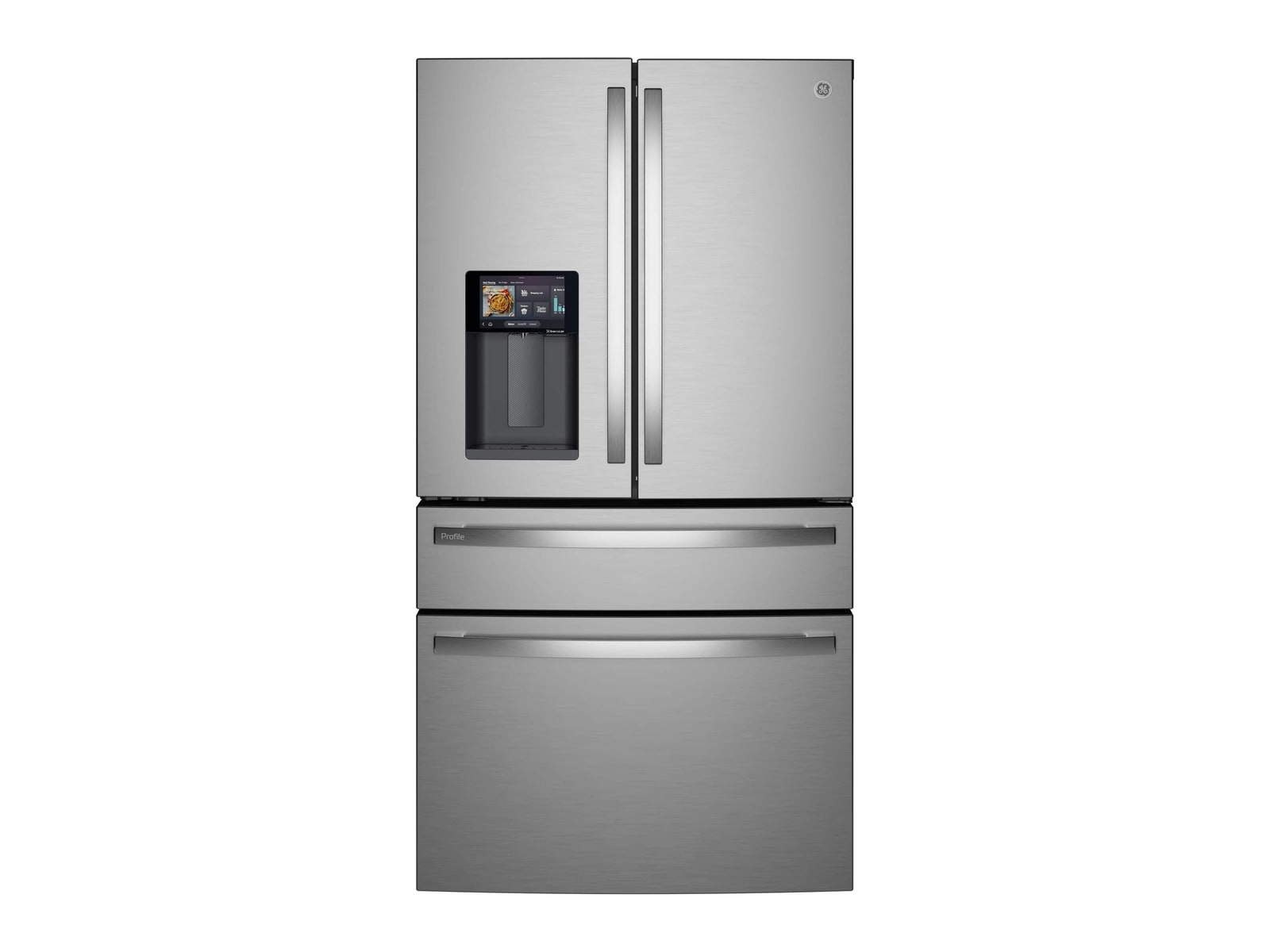 GE Appliances - PXD22HYYFS 36 in. 22.43 Cu. Ft. Smart Counter-Depth 4-Door French Door Refrigerators