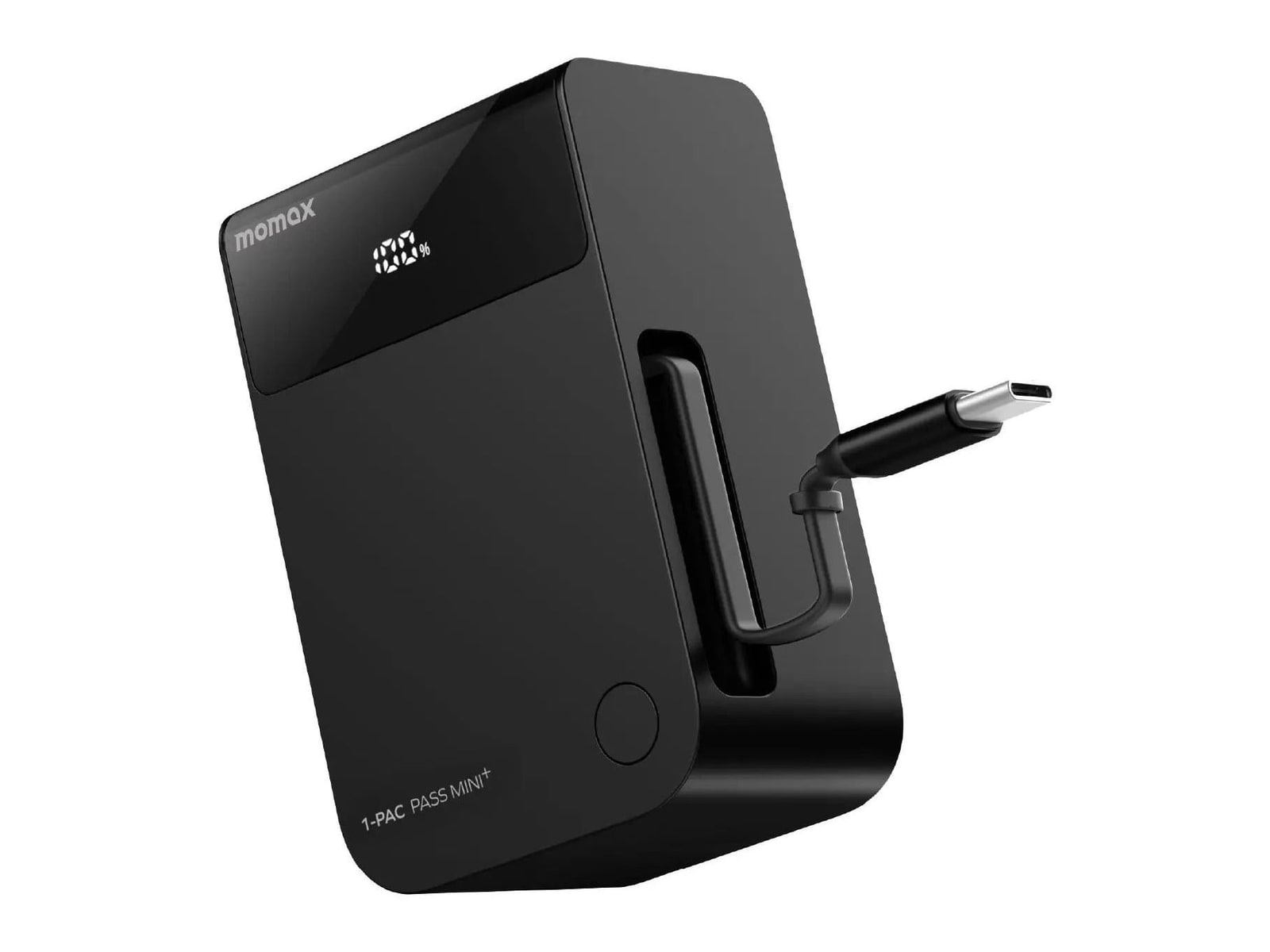 MOMAX - 1-Pac Pass Mini+ 10000mAh 2in1 Battery Pack Black Power Banks