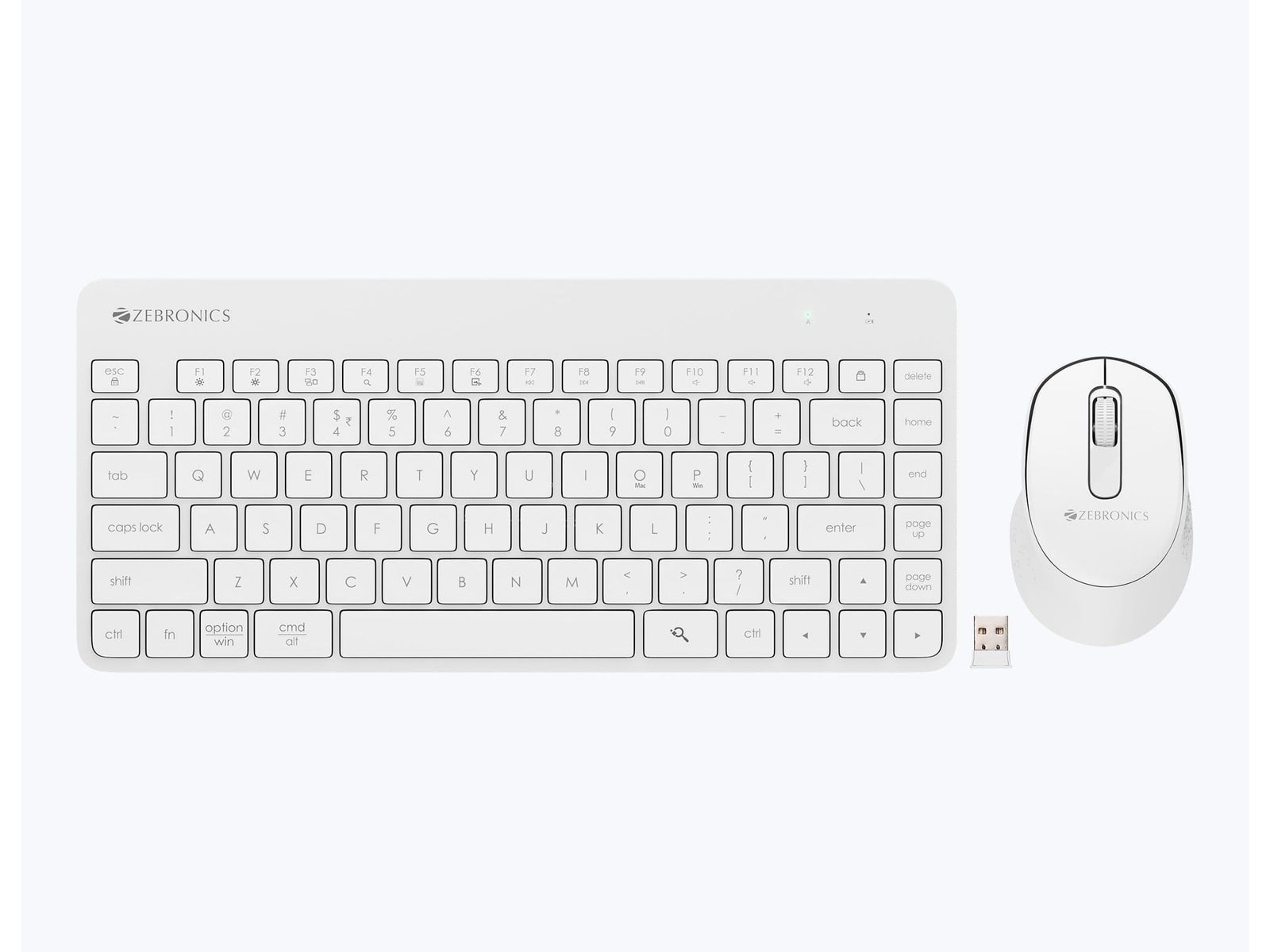 Zebronics - Zeb Companion 201 Combo Wireless Keyboards - White