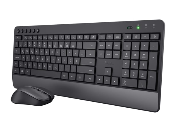 Trust - Trezo Comfort Keyboard & Mouse Set (German Layout) Wireless Keyboards - Black