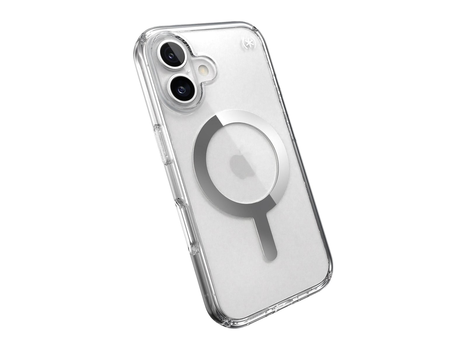 Speck - Presidio Perfect-Clear MagSafe - iPhone 16 - Clear/Chrome