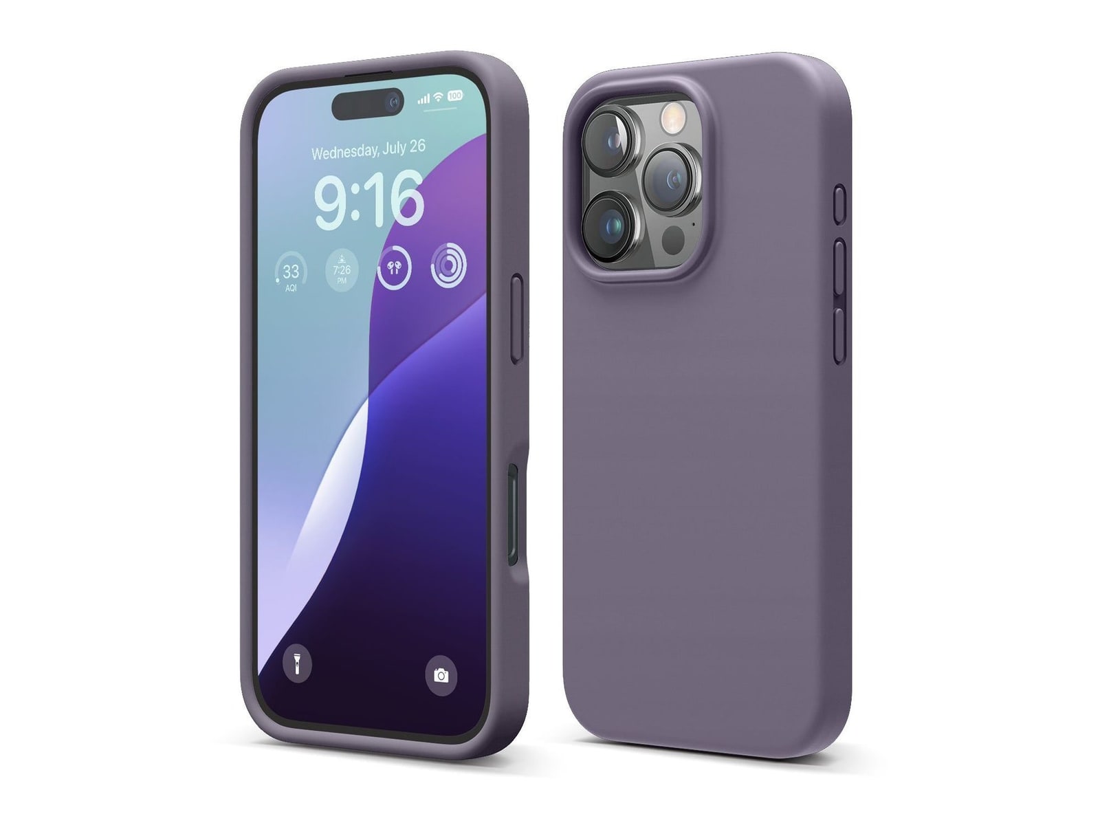 elago - Premium Silicone Case - iPhone 16 Pro - Deep Lavender