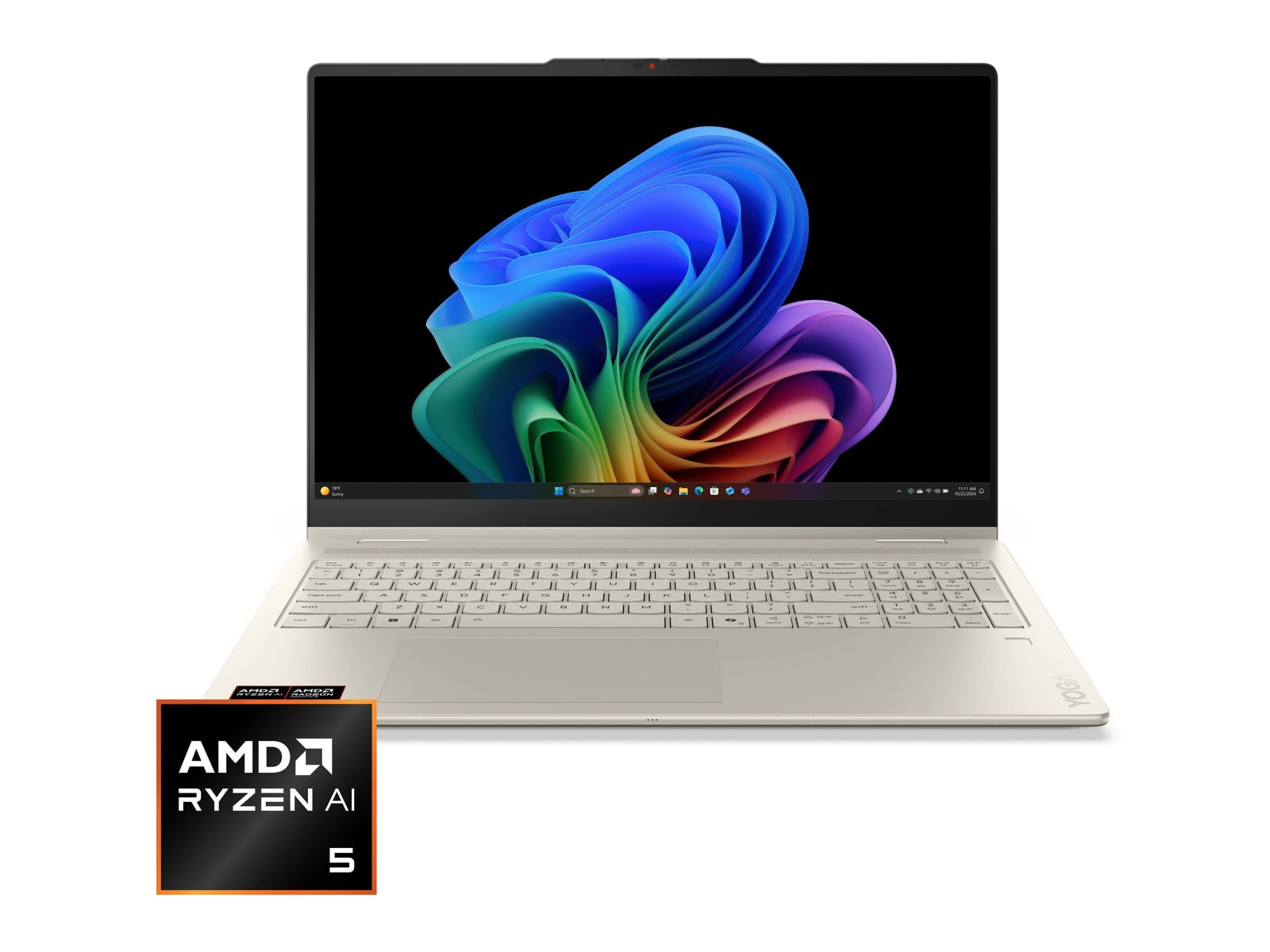 Lenovo - Yoga 7a 83TF0048US 16" - AMD Ryzen AI 5 430 chip - 8GB Memory - 512GB SSD - Seashell