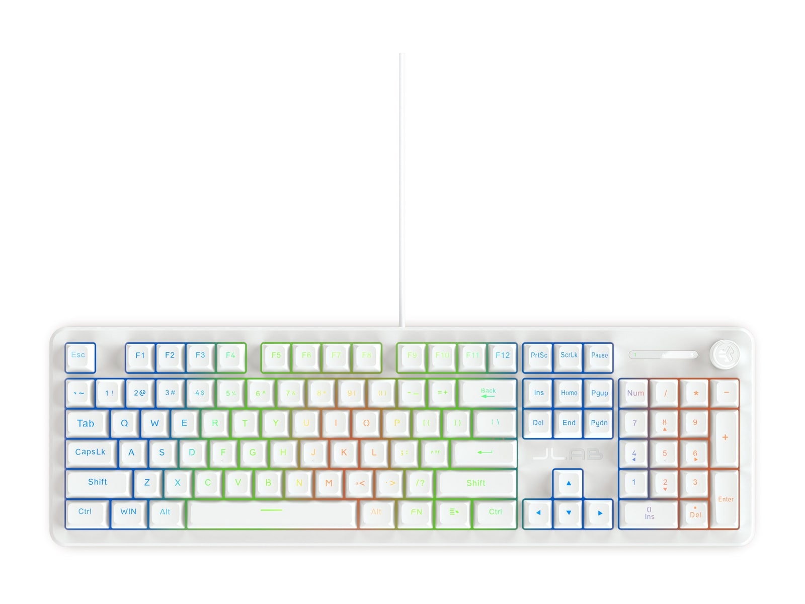 JLab - Nightfall Full-Size Keyboards - White