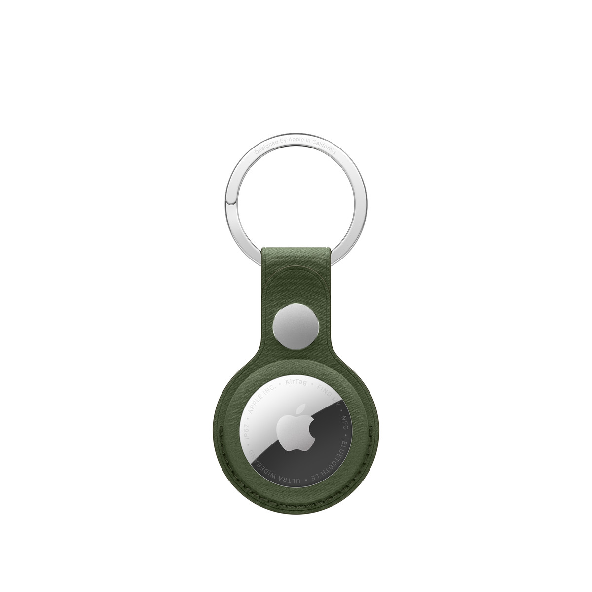 Apple - AirTag FineWoven Key Ring - Moss