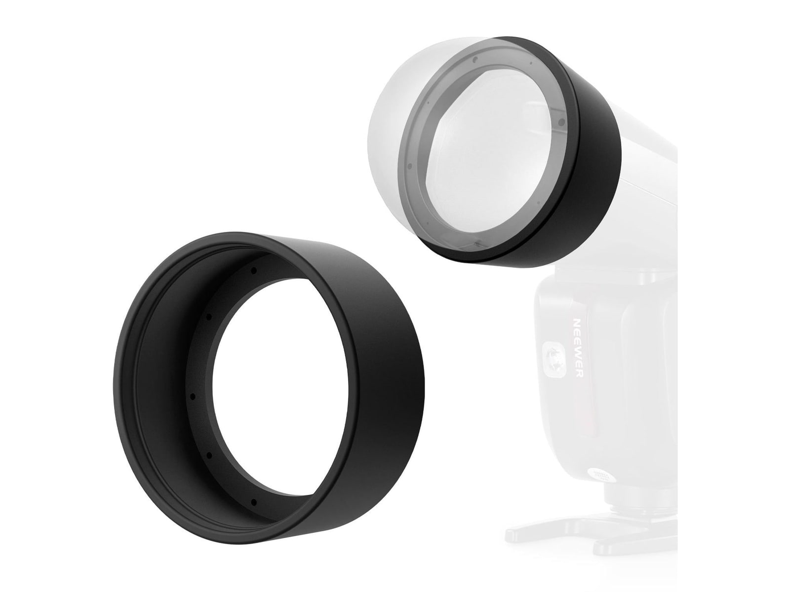 Neewer - CRS19 Silicone Round Flash Head Adapter Ring Camera Accessories