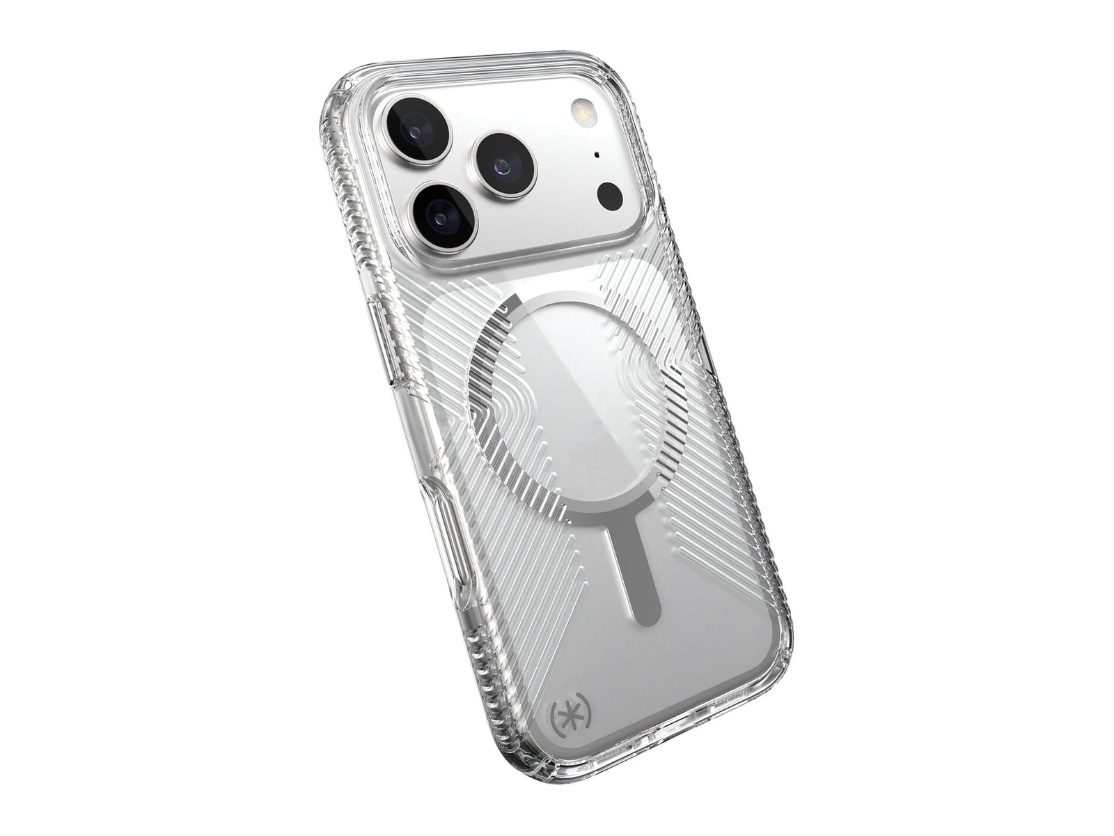 Speck - Presidio Perfect-Clear Grip MagSafe - iPhone 17 Pro - Clear/Silver