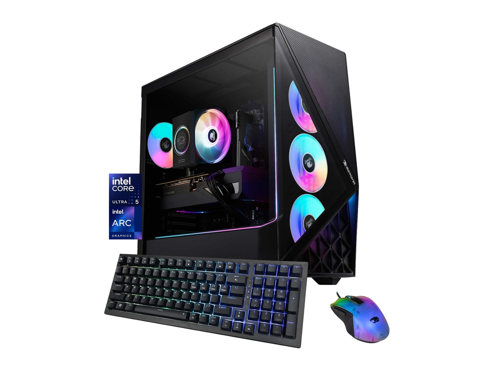 iBUYPOWER - Slate SBI5I5701 - Intel Core Ultra 5 225F chip - 16GB Memory - 1TB SSD - Black