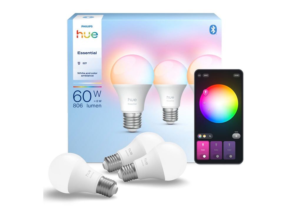 Philips Hue - Essential White and Color Ambiance A60 E27 3 Smart Lighting