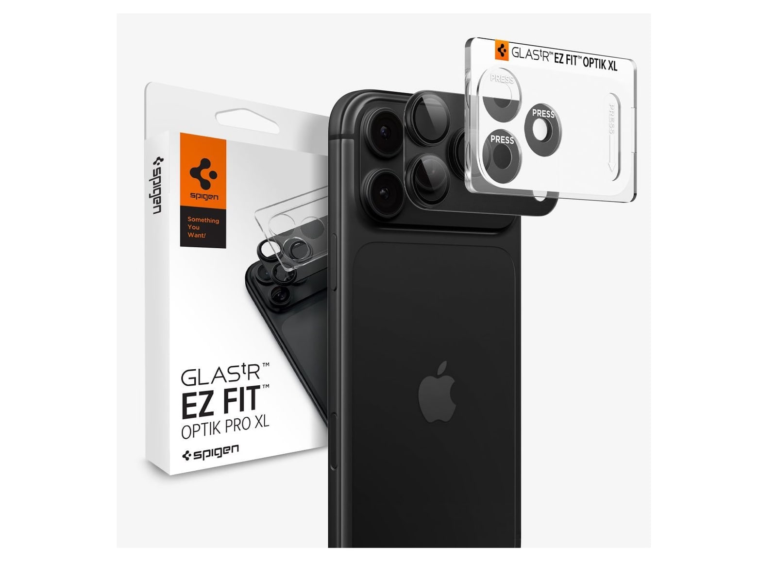 Spigen - Optik Pro XL EZ Fit Lens Protector - iPhone 18 Pro Max - Black