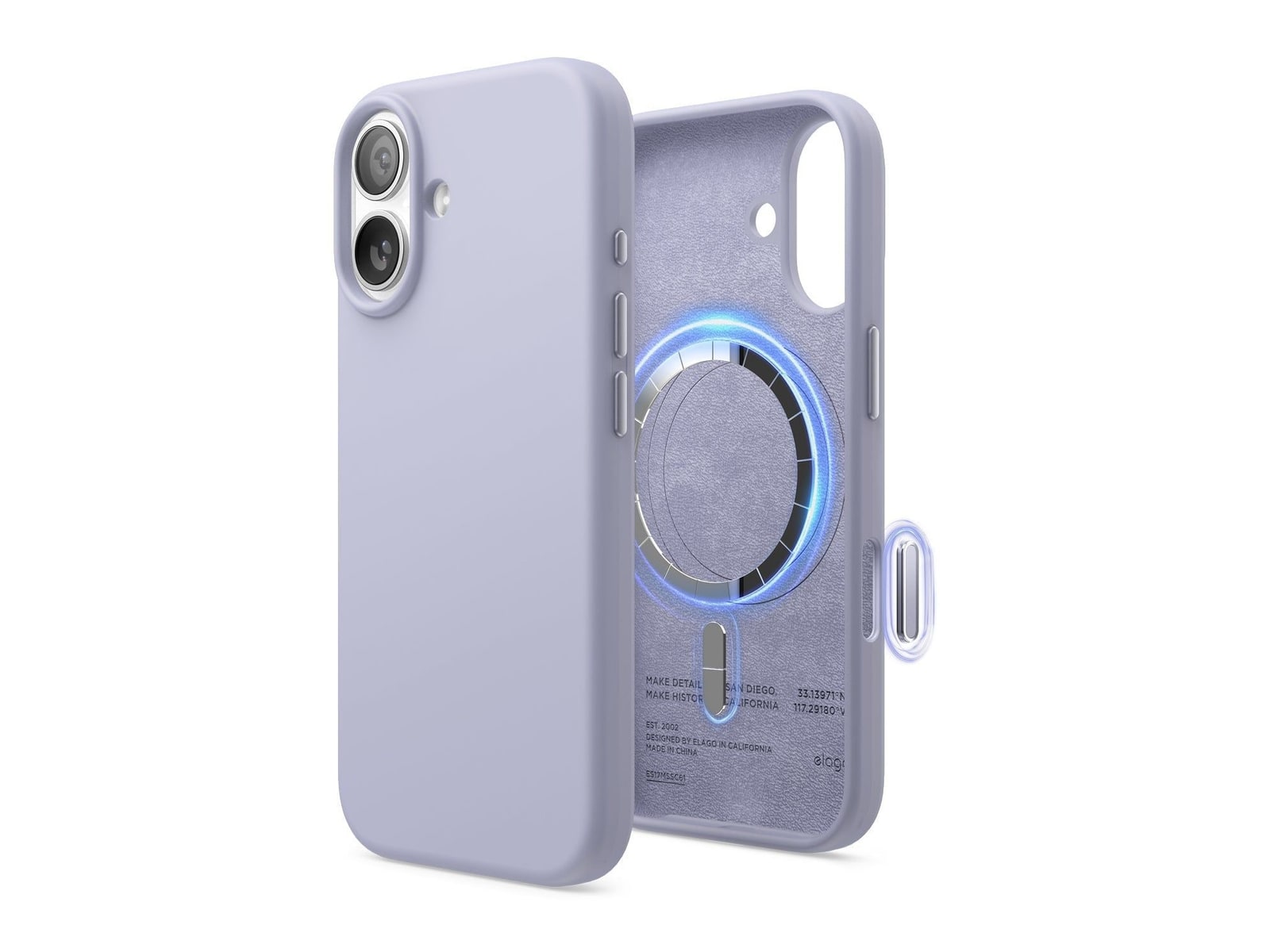 elago - MagSafe Silicone Case - iPhone 17 - Purple